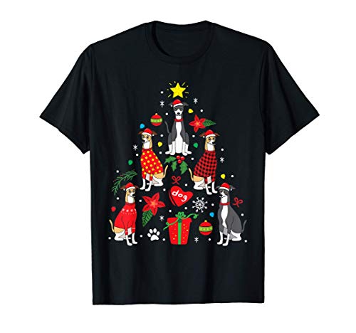 Galgo italiano Perro de Árbol de Navidad Regalo divertido Camiseta