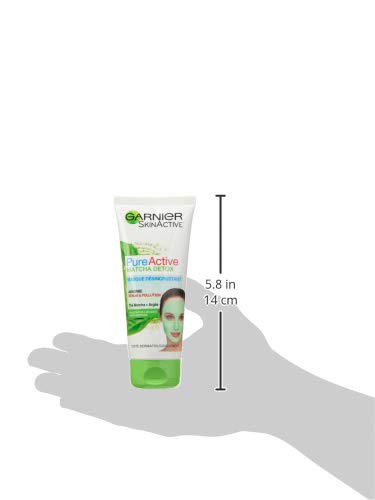 Garnier SkinActive Pure Active - Mascarilla desincrustante de té Matcha para pieles mixtas a grasas, lote de 2 x 100 ml