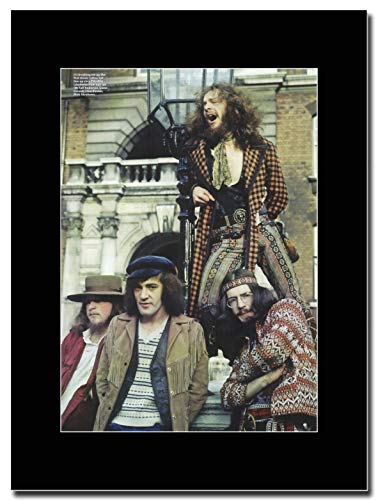 Gasolinerainbows - Jethro Tull - Classic Tull Line Up - Revista montada Obra de Arte Promocional en una Montura Negra - Matted Mounted Magazine Promotional Artwork on a Black Mount