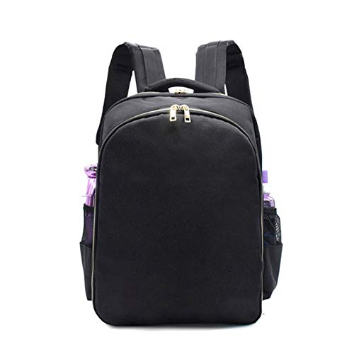 GeKLok Mochila de peluquería, peluquería, mochila portátil de peluquería, bolsa de herramientas de maquillaje para herramientas de peluquería de gran capacidad, organizador de cosméticos (negro)