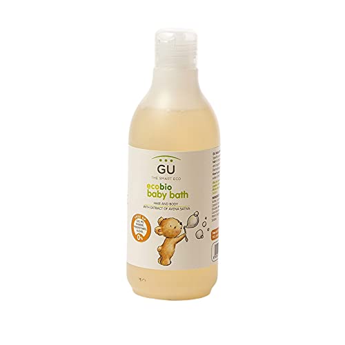 Gel de Baño Ecológico 250 ml - Con Extracto de Avena Sativa y Propiedades Suavizantes y Calmantes - Apto para todo tipo de Pieles - Gel para Bebés - Gu Planet