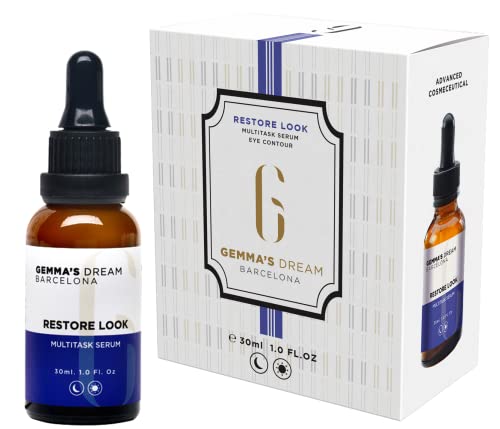 Gemma´s Dream - Restore Look - Sérum 3 en 1: Facial, Contorno de Ojos y Lineas de Expresión - Sérum Facial Hidratante y Reparador Elimina Rojeces, Ojeras y Bolsas - Tratamiento de Día y de Noche