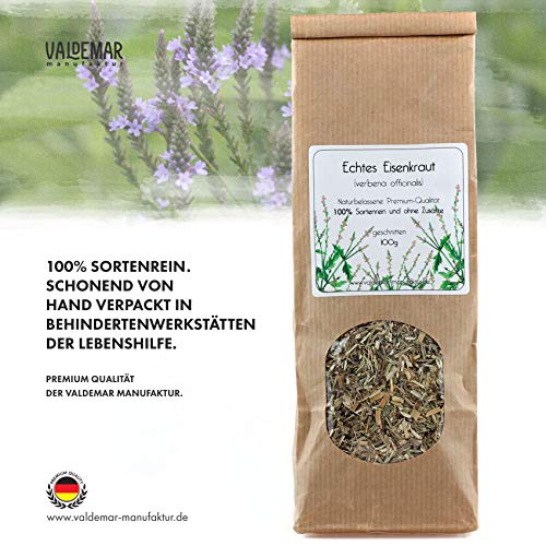 Genuino Hierba sagrada (Verbena officinalis), 100% puro y natural, primera calidad, 100 g