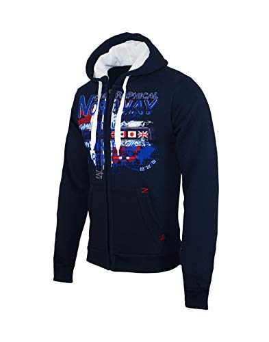 Geographical Norway - Sudadera Getchup de manga larga para hombre con cremallera y capucha WR652H/GN turquesa M