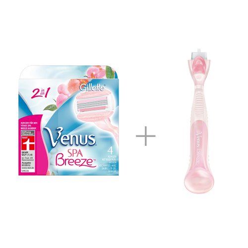 Gillette for Mujeres Venus Breeze SPA starter pack de 4 palas pieza más mano gratis, 1 pieza