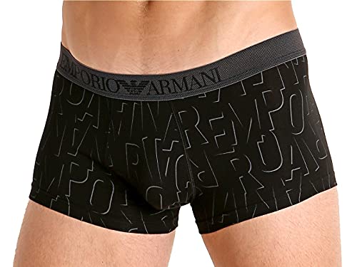 Giorgio Armani Emporio Armani Trunk Ropa Interior, Negro Stampa EA/Black EA Print, S para Hombre