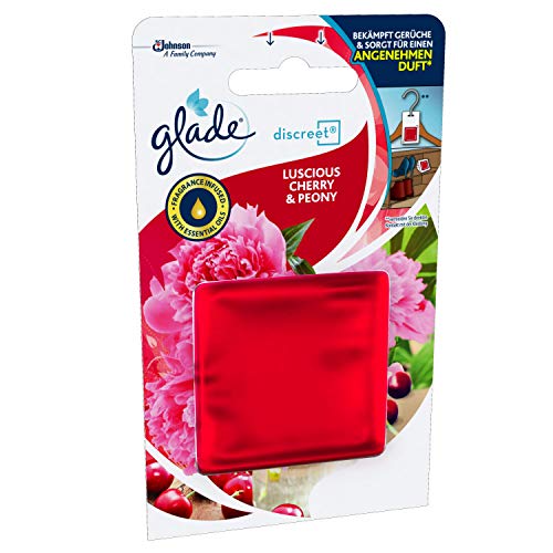 Glade (by Brise) - Recambio para ambientador Discreet para habitaciones pequeñas, aroma de cereza y peonía, 1 unidad (8 g)