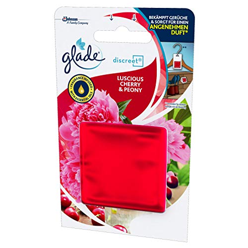 Glade (by Brise) - Recambio para ambientador Discreet para habitaciones pequeñas, aroma de cereza y peonía, 1 unidad (8 g)