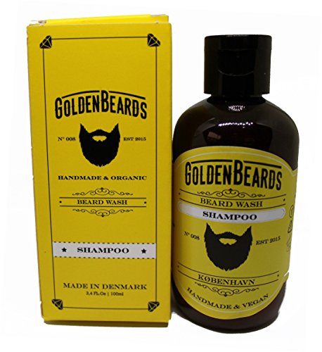 Golden Beards - Champú para barba de 100 ml. Haga su barba más suave y limpia con el mejor champú para barba. La mejor limpieza de su barba con ingredientes naturales. Champú que ayuda a detener el picor de la barba (Golden Beards Lavanda 100 ml)