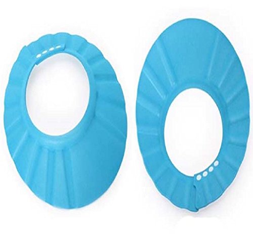 Gorro De Ducha Protector De Isuper, Gorro Suave Para Evitar Que El Agua Entre En Contacto Con La Cara Y Ojos De NiñOs Y BebéS, Azul