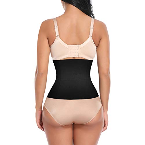 Gotoly Entrenador de Cintura para Mujer Fajas Reductoras Faja Moldeadora para Control de Abdomen Cinturón sin Costuras para Recuperación Posparto Waist Trainer (Negro, Medium)