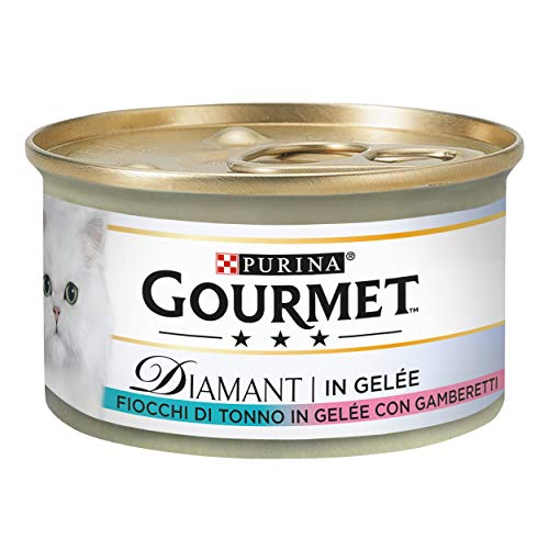 Gourmet - Diamant Copos de Tonno, Gelée con camarones de 85 g, 24 Piezas