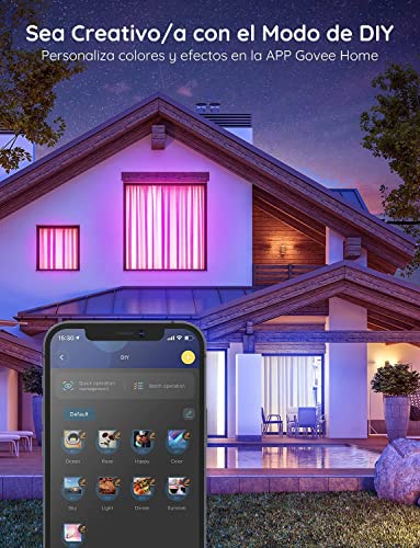 Govee Tiras LED 15M, Luces LED Bluetooth Control de App con 64 Modos de Escena y Sincronización de Música, Tira LED RGB para Habitacion, Cocina, Fiesta, Bricolaje, Decoración del Hogar