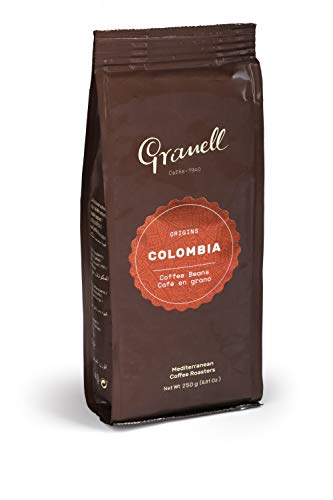 Granell Cafés · 1940 - Pure Origin - Cafe Colombiano | Cafe en Grano 100% Café Arabica - Café Suave con Perfume Suave, Sabor Afrutado y una Ligera Acidez - 250 Gramos