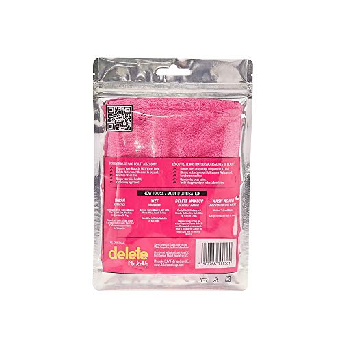 Guante Desmaquillantes Reutilizable Guante para Cara Guante de Microfibra Lavable Hipoalergénico para Quitar Maquillaje Ecológico Sólo Úsalo con Agua para Desmaquillarte Rosado