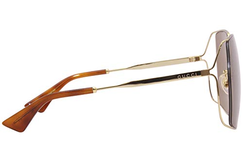 Gucci Gafas de sol GG0817S 002 Gafas de sol mujer color Marrón dorado tamaño de lente 65 mm