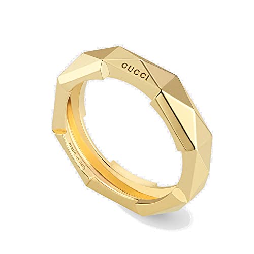 Gucci Link to Love Anillo con tachuelas, oro amarillo, YBC662184001016