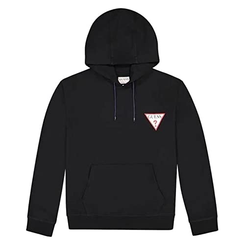 Guess Mens Hoodie with Chest Logo - Negro Negro L