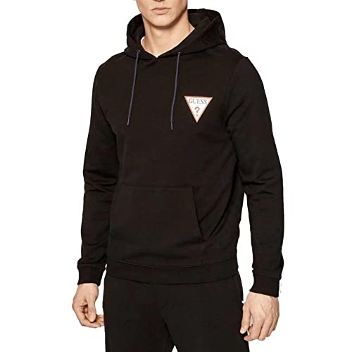 Guess Mens Hoodie with Chest Logo - Negro Negro L