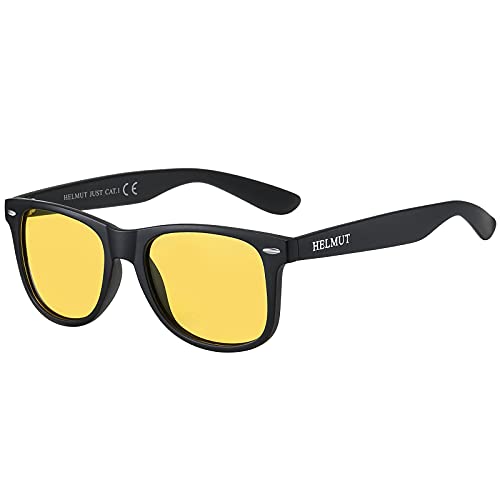 H HELMUT JUST Gafas de Sol para Hombre y Mujer Conducir para Noche Polarizadas Anti Reflejos Montuta Ligero de TR90