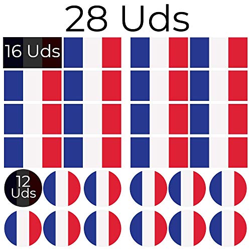 Haberdashery Online 28 Pegatinas de la Bandera de Francia. Stickers para Bicicletas, Motos, Accesorios (Francia)