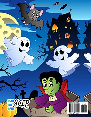 Halloween Nuit Effrayante: Livre de coloriage d'halloween pour les enfants de 2 à 8 ans : une collection de pages à colorier effrayantes et amusantes ... tout-petits et les enfants d'âge préscolaire
