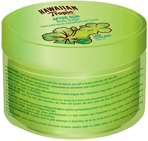 Hawaiian Tropic After Sun Body Butter Lime Colada - Duopack Crema Corporal After Sun con aroma Lima Colada, Fórmula hipoalergénica de hidratación intensa, Formato 200 ml - 2 unidades