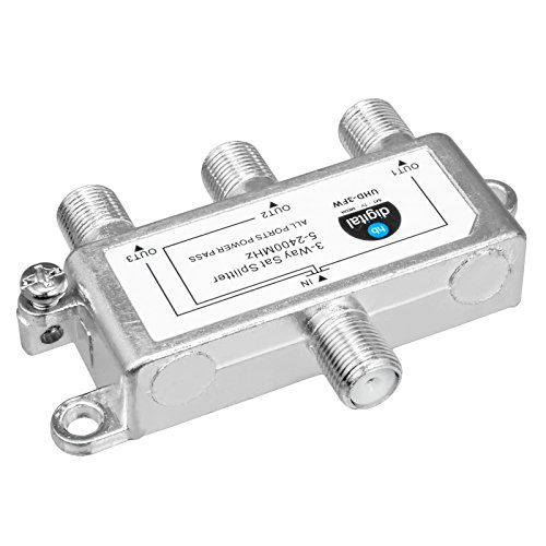 HB-DIGITAL SAT - BK - UKW - Divisor Triple (3 vías) ✨ 5-2400 MHz ■ Digital y Analógico - Adecuado ■ Totalmente Blindado ■ con paso de Tensión ■ SAT DVB-S DVB-S2 FM TV por Cable DVB-C