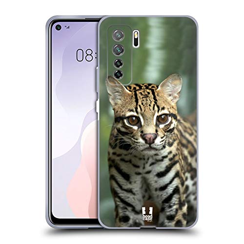 Head Case Designs Primer Plano De Un Ocelote Animales Famosos Carcasa de Gel de Silicona Compatible con Huawei Nova 7 SE/P40 Lite 5G