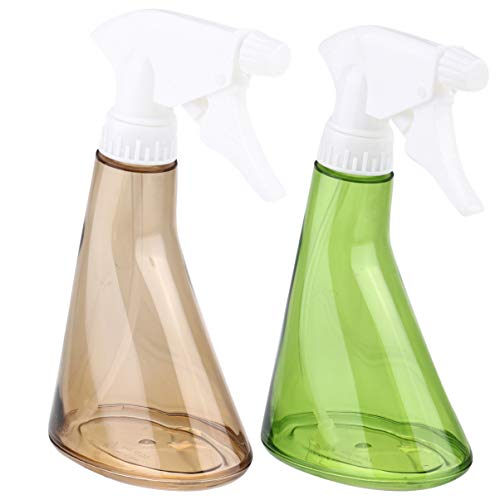 HEALLILY 2Pcs 370Ml Botella de Spray de Plástico Vacía Pequeña Regadera Botella de Spray de Niebla Multipropósito para Planta de Limpieza de Cabello Riego de Flores