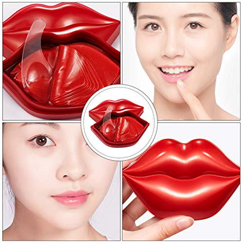 HEALLILY Máscara De Labios Para Dormir Crema Para El Cuidado Máscara De Labios En Gel De Noche Nutritiva e Hidratante Adecuada Para La Belleza Femenina 20Pcs