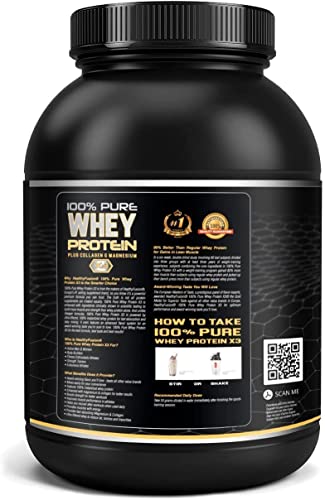 Healthy Fusion Whey Protein, Proteina whey pura con colágeno + magnesio, Mejora tus entrenamientos, Protege y aumenta la masa muscular, 1000g de proteína (Galletas)