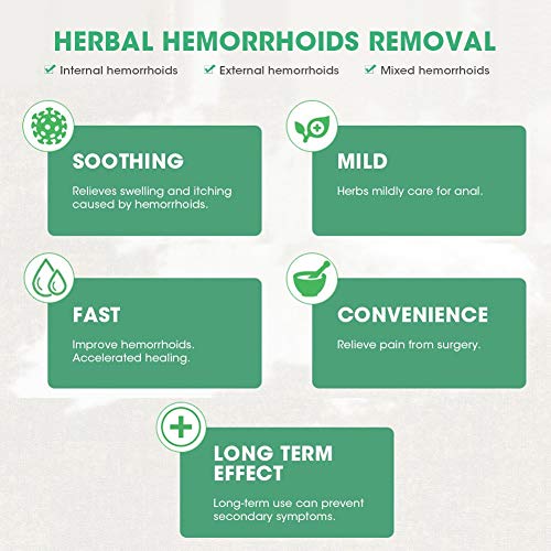 Hemorroides Tratamiento Crema, Herbario Esencia Hemorroides Tratamiento Crema Aliviar Ano Prurito Alivio Hemorroides Crema por 2-3 Minutos para Absorber El Crema