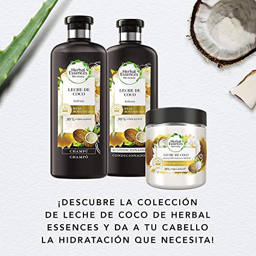 Herbal Essences bio:renew Acondicionador Hidratación, Leche de Coco 400 ml, con ph neutro e ingredientes naturales