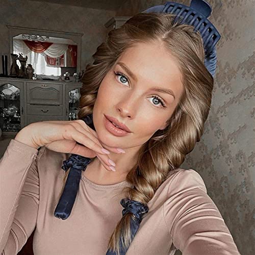 HEYUANPIUS Headband Curling Rod， Velvet Curling Barra de Curling sin Calor for Las Mujeres Soft Soft Headless Curls Curls Curler de Pelo Curler (Color : Pink)