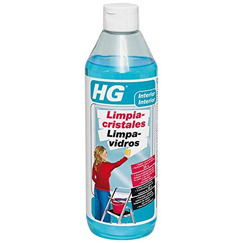 HG Limpiacristales, Fórmula Ultra Concentrada Profesional, Brillo Perfecto Sin Manchas, Utilizado por Limpiadores Profesionales de Ventanas y Cristales (500 ml) - 297050130