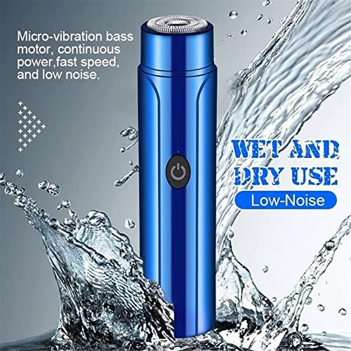 HHYSPA Mini Portable Electric Shaver,IPX7 Waterproof Cordless Pocket Razor,USB Rechargeable Rotary Razor,Electric Razor for Men,for Men Wet Dry Shaving Supplies