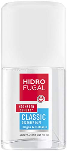 Hidrofugal Pulverizador clásico (30 ml), fuerte protección antitranspirante con aroma discreto, pequeño desodorante en spray para una protección fiable sin alcohol etílico.