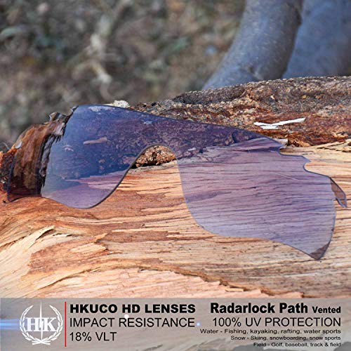 HKUCO Lentes de repuesto para Oakley Radarlock Path Vented Gafas de sol Azul/Negro/Fotocromismo Polarizado