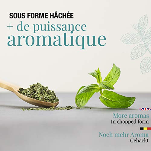 HOJAS DE MENTA PIPERITA ECOLÓGICA 150G - Menta secada para hacer té a la menta, té frio y para la Cocina - Infusión de Menta piperita Ecológica a grane