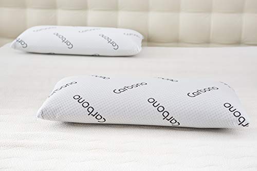 Home Heavenly® - Almohada viscoelástica Carbono Activo, núcleo Perforado, ergonómica, Fabricada en España (90x40 cm)