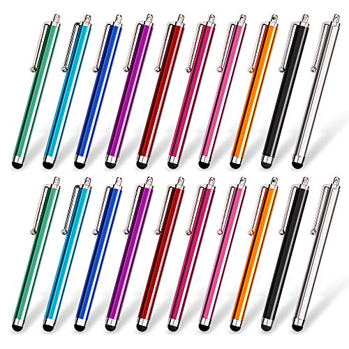 homEdge Lápiz Stylus Set de 20 Paquetes, Pantalla táctil capacitiva Universal para iPad, iPhone, Samsung, Kindle Resistente