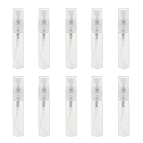 homyl 20pcs Mini Clear 3 ml 5 ml atomizador botella de cristal spray Perfume reutilizable Perfume Vacío Perfume Fine Mist Botella para la Día de viaje