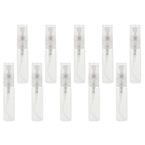 homyl 20pcs Mini Clear 3 ml 5 ml atomizador botella de cristal spray Perfume reutilizable Perfume Vacío Perfume Fine Mist Botella para la Día de viaje