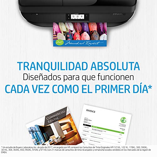 HP 901XL CC654AE, Negro, Cartucho de Tinta de Alta Capacidad Original, compatible con impresoras de inyección de tinta HP Officejet All-in-One 4500, J4580, J4680, Negro