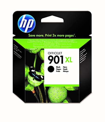 HP 901XL CC654AE, Negro, Cartucho de Tinta de Alta Capacidad Original, compatible con impresoras de inyección de tinta HP Officejet All-in-One 4500, J4580, J4680, Negro