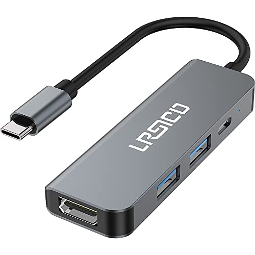 Hub USB C, Adaptador HDMI USB C 4 en 1, Adaptador multipuerto portátil con HDMI 4K, 87W PD, USB3.0,2.0, Adaptador Hub Tipo C Compatibles con MacBook Pro 13/15, ChromeBook, XPS y Portátiles USB C