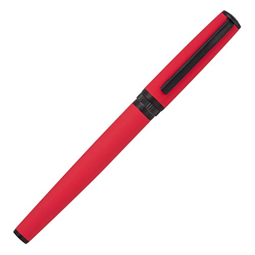 HUGO BOSS - Pluma estilográfica GEAR MATRIX red. Pluma estilográfica de alta gama inoxidable ultraligera con punta de pluma de tamaño M.