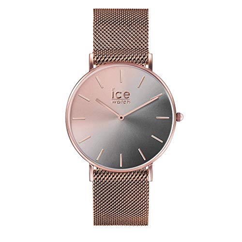 Ice-Watch - CITY sunset Milanese - Smoky eye - Reloj rose-gold para Mujer con Correa de metal - 016026 (Small)