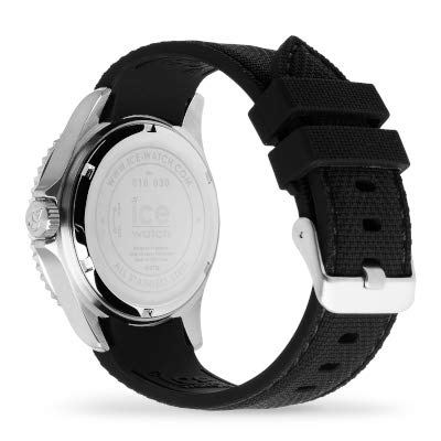 Ice-Watch ICE steel Black, Reloj negro para Hombre con Correa de silicona, 016030 (Medium)